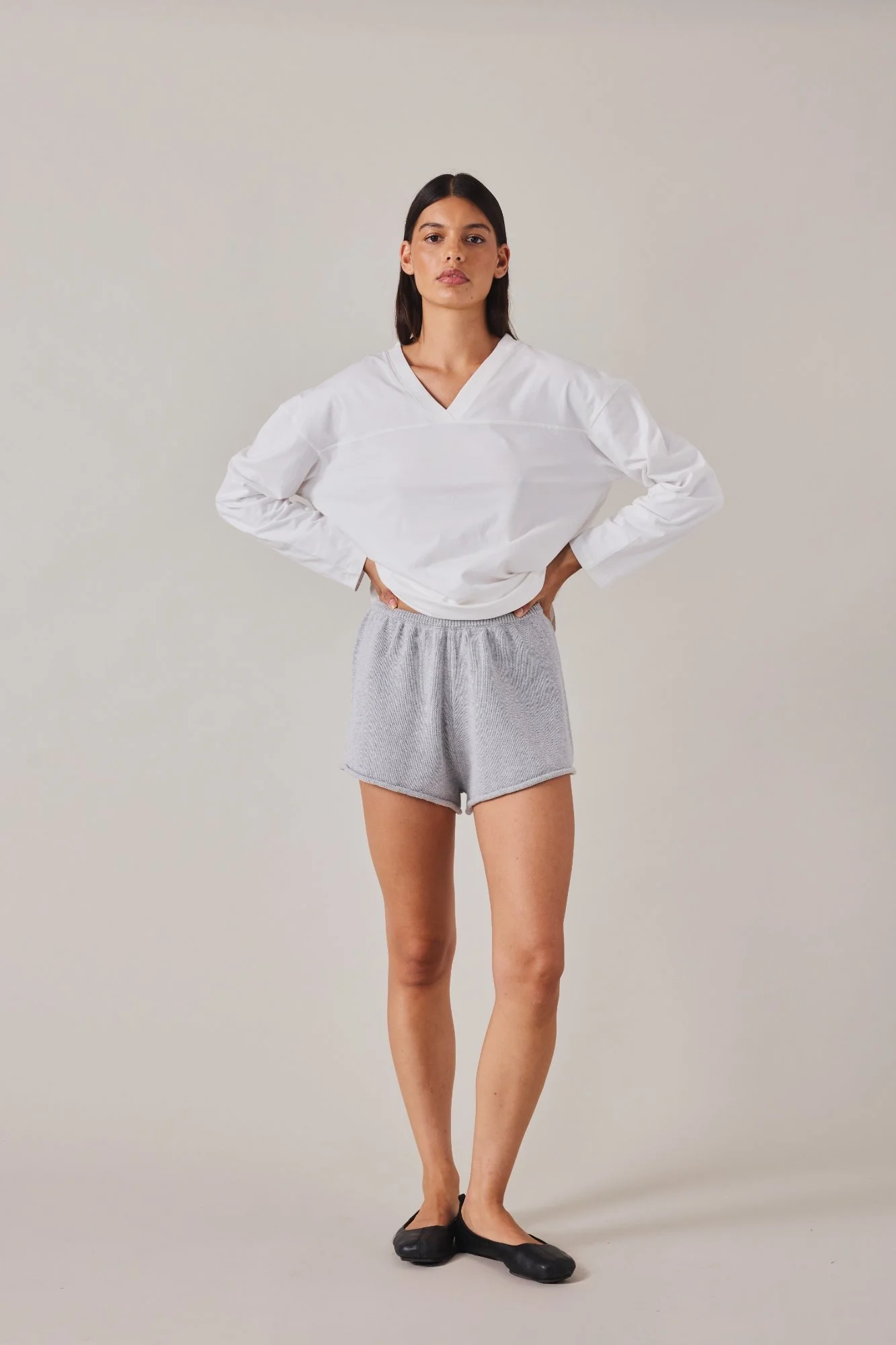 SABINE BOOTY SHORT - GREY - Image 6