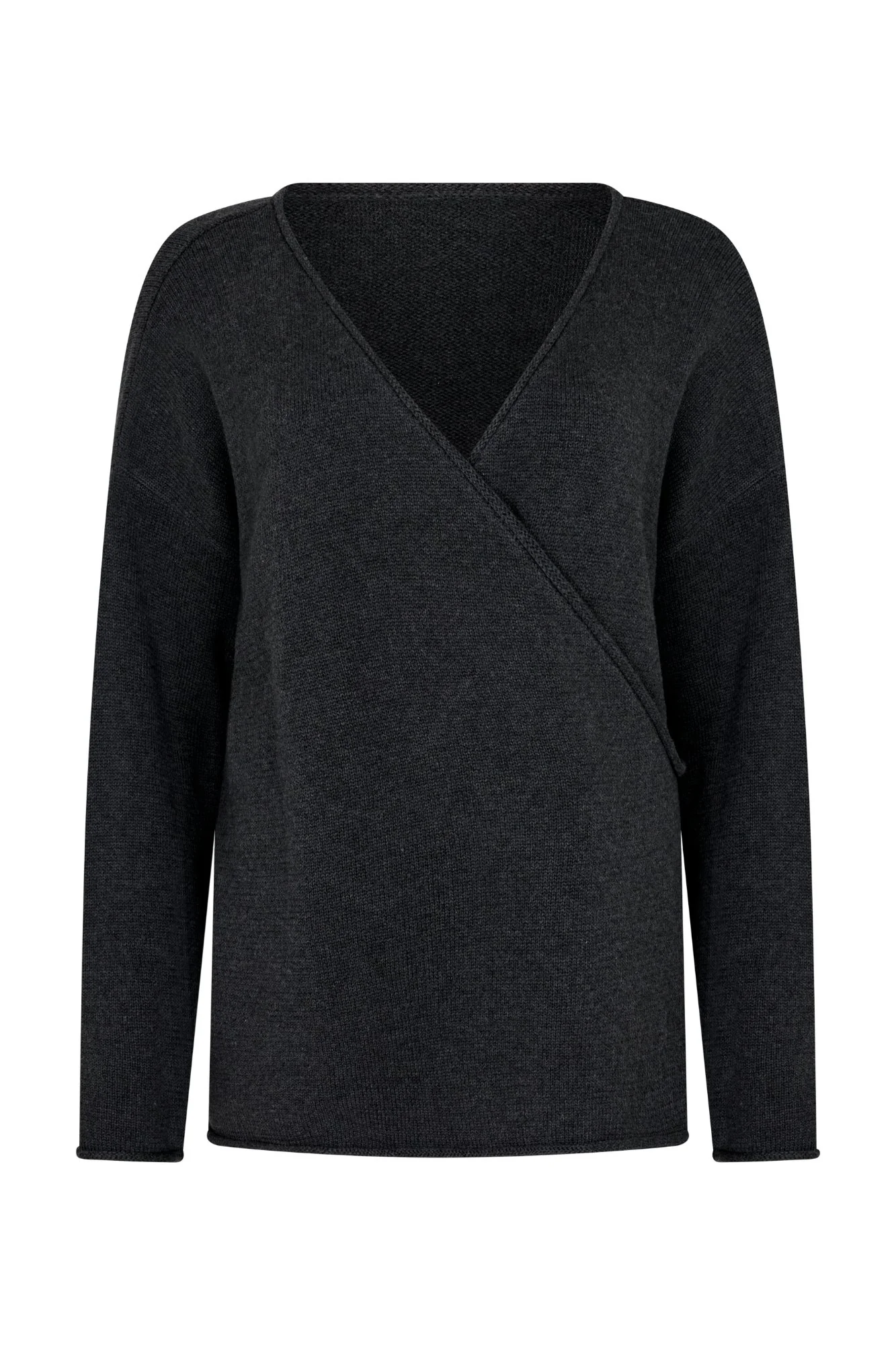 SABINE WRAP KNIT - CHARCOAL - Image 5