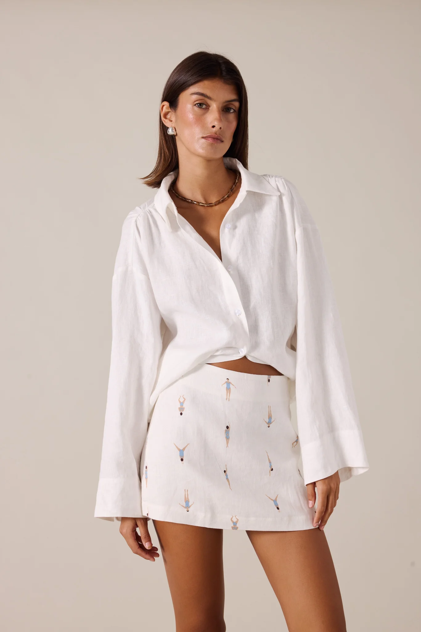 SIREN MINI SKIRT - CERULEAN - Image 4